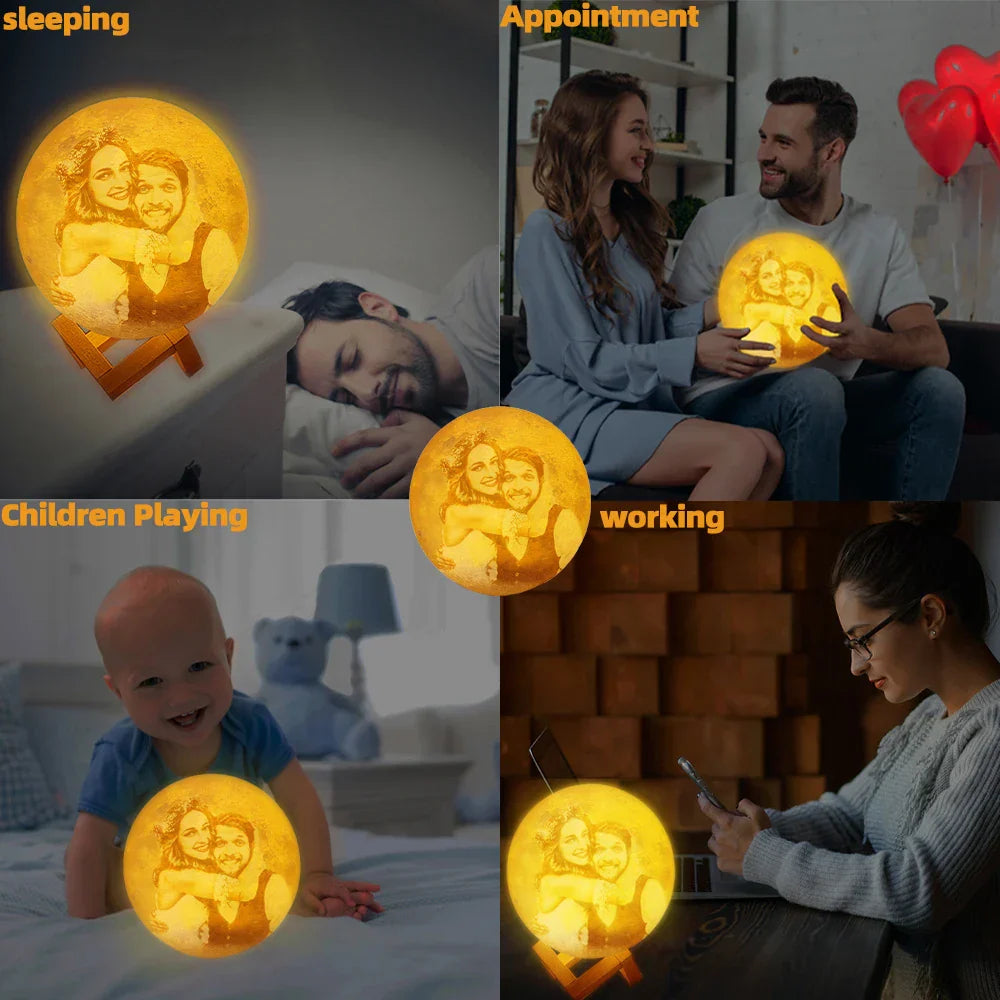 Personalized 3D Printing Moon Lamp