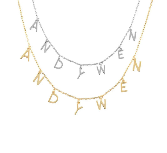 Necklace with Delicate Initials